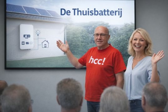 Leon met een uitnodiging